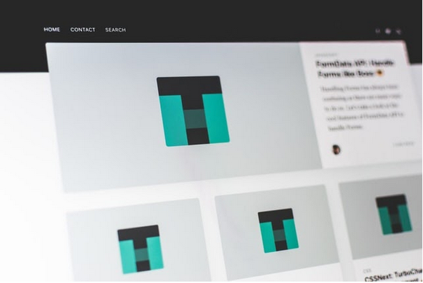 Close up of a website page
