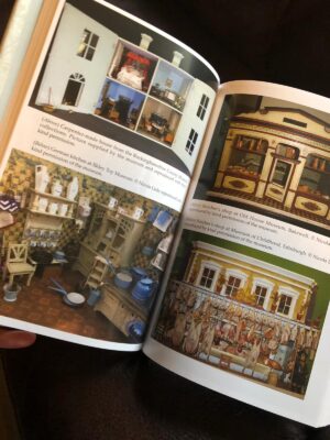 A colour photo from inside the book Life In Miniature, shoowing four separate photographs of